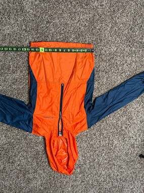 Columbia Youth Boys Medium (10/12) Flash Forward Hooded Windbreaker Jacket Orang